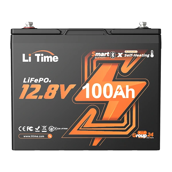 overview of litime 12v 100ah group 24 bluetooth & self-heating lifepo4 lithium battery