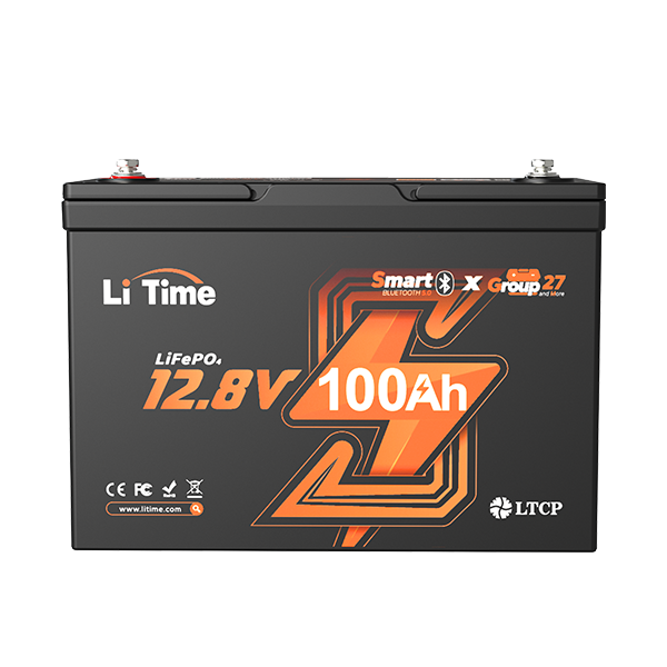 litime 12v 100ah group 27 lifepo4 lithium bluetooth battery