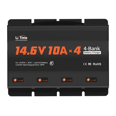 litime 12V 10A 4-bank battery charger