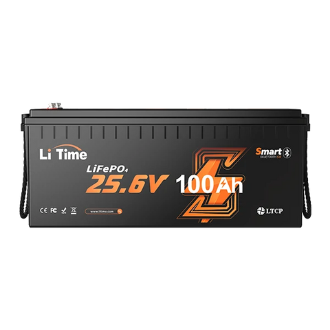 litime 24v 100ah lifepo4 lithium bluetooth battery