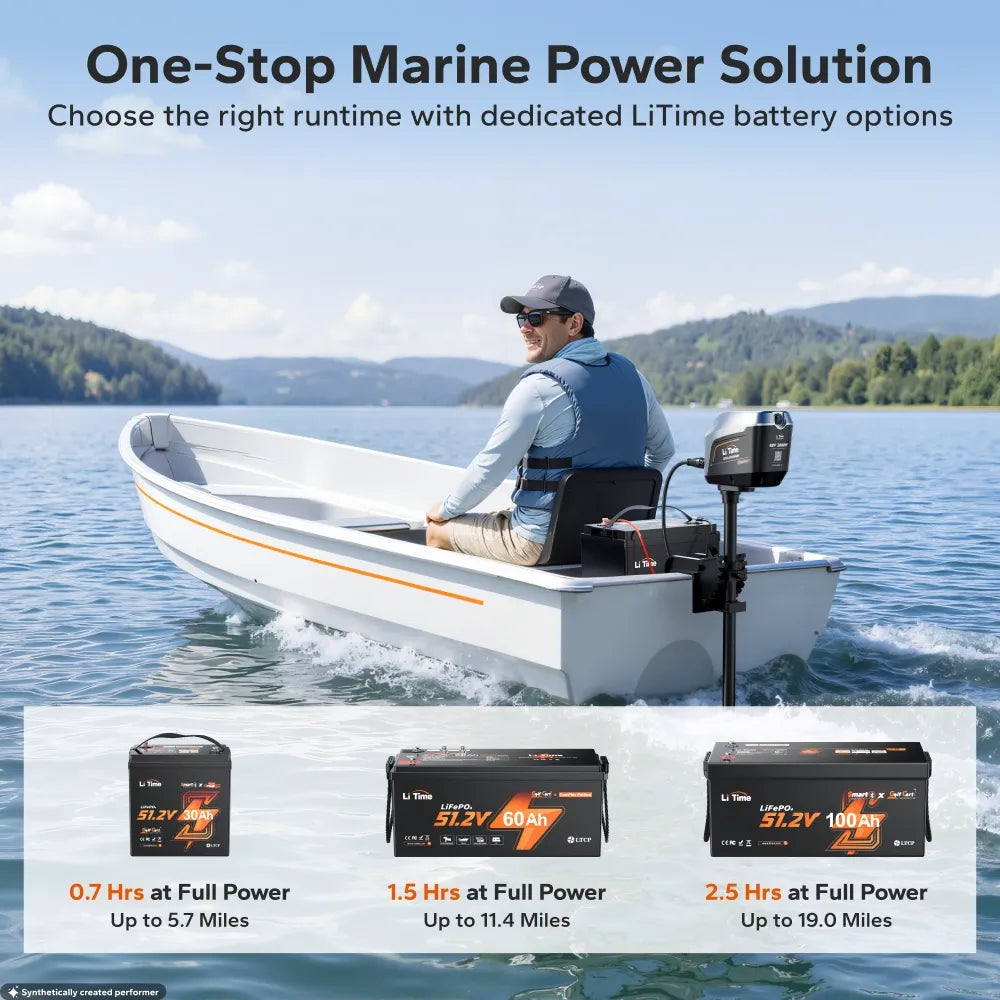 LiTime Argoseeker A2 48V2000W/5HP Electric Outboard Motor