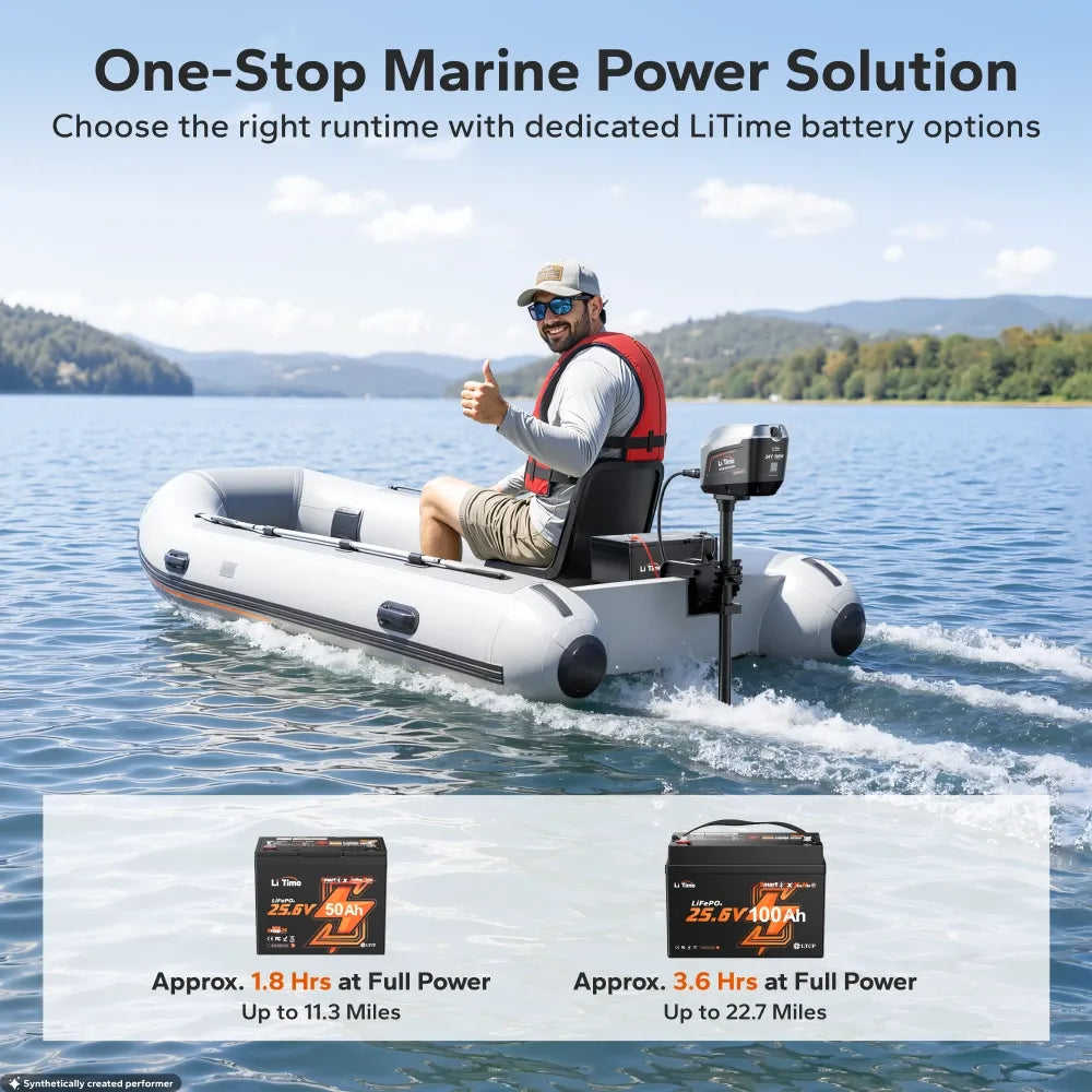 LiTime Argoseeker A1 24V700W/2HP Electric Outboard Motor
