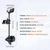 LiTime Argoseeker A2 48V2000W/5HP Electric Outboard Motor