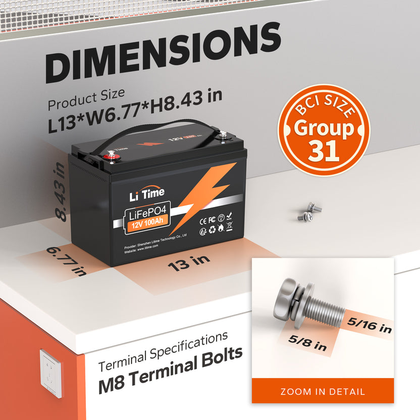 LiTime 12V 100Ah Battery