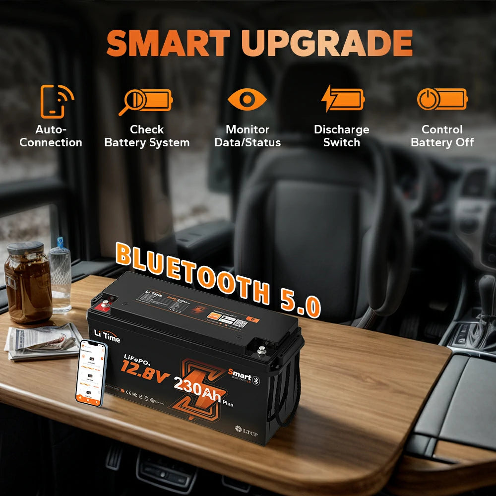 bluetooth function feature of litime 12v 230ah lifepo4 lithium battery