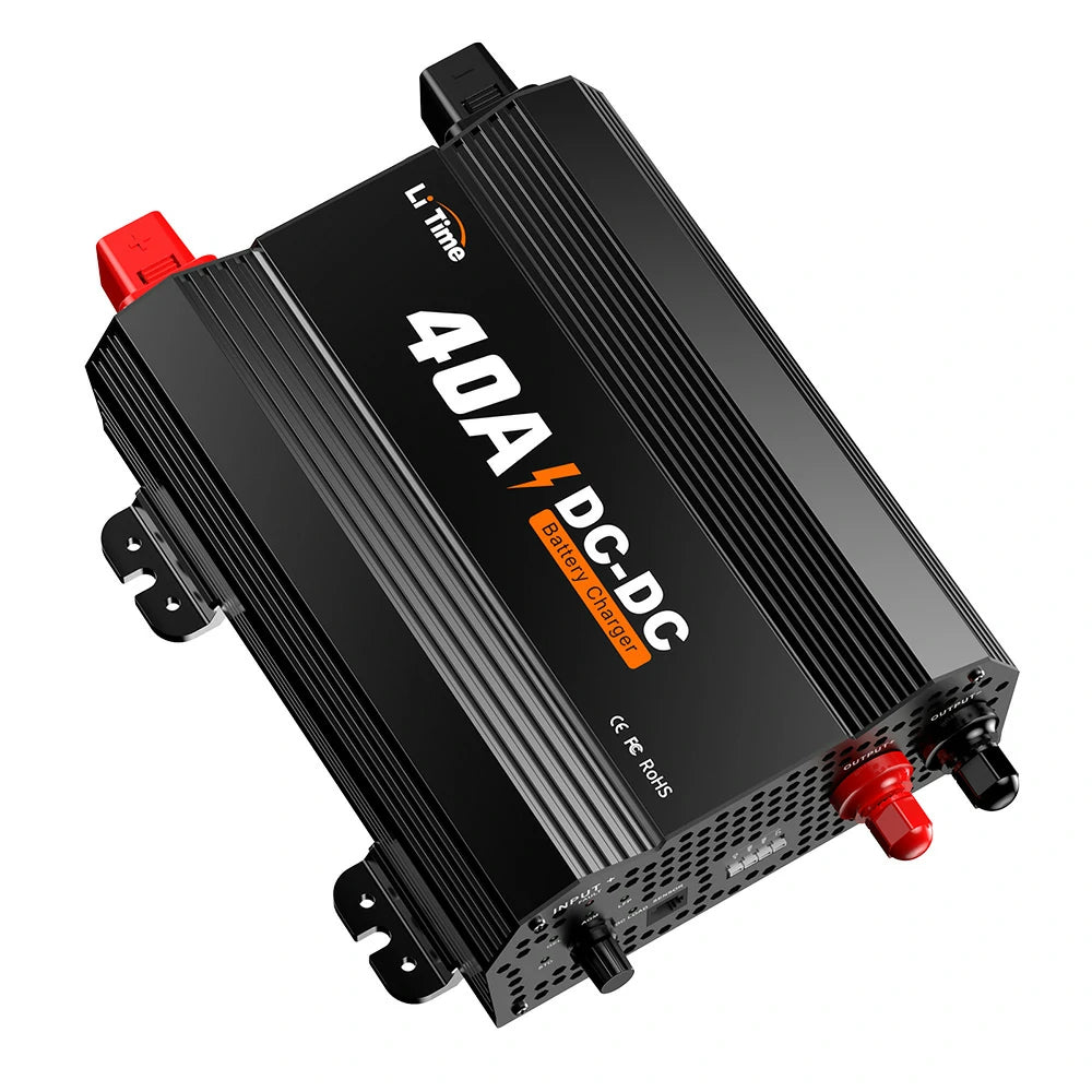 surface of LiTime 40A dc to dc lithium battery charger