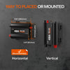 dimension information of LiTime 40A dc-dc charger and mounted ways recommended