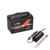 12 volt 100ah deep cycle lithium battery + 12V 20A charger kit