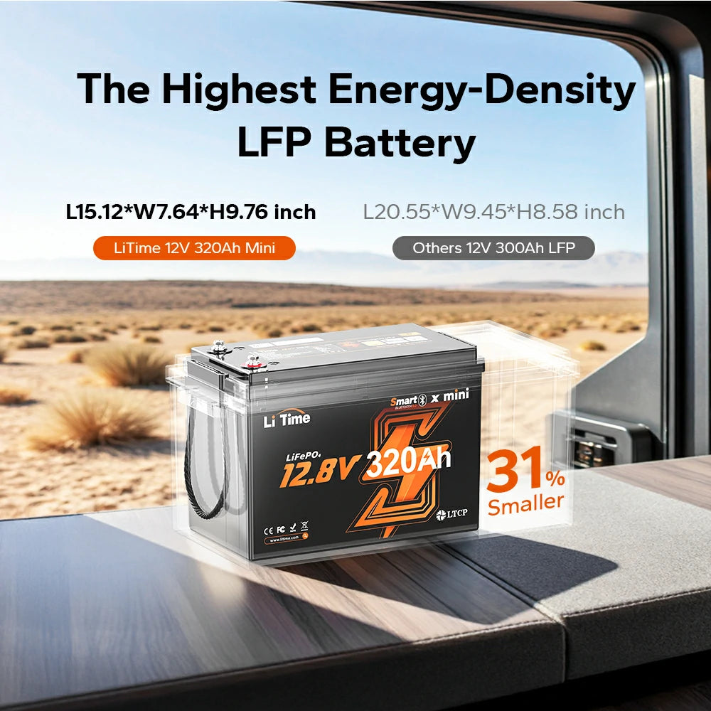 litime 12v 320ah mini lithium batteries