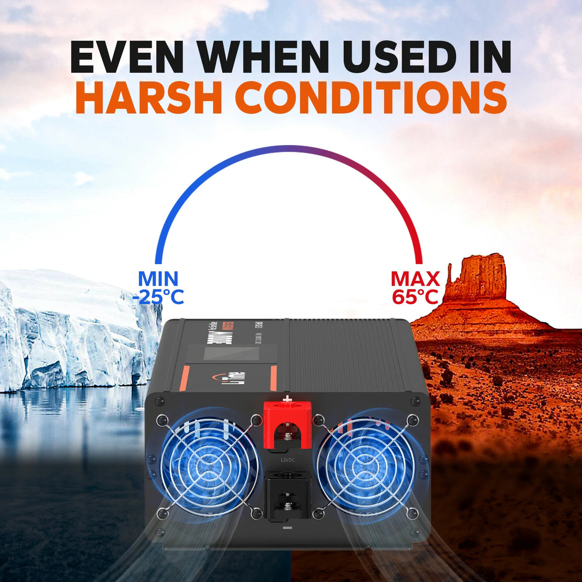 12v 3kw inverter can be used even in harsh conditions