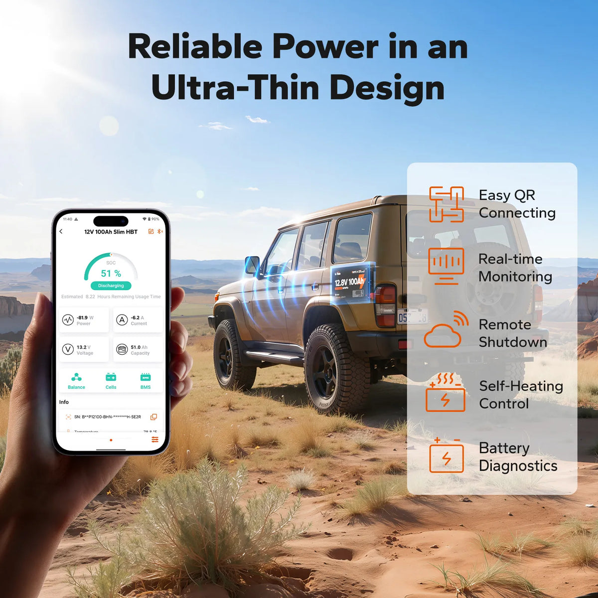 litime 12v 100ah slim battery delivers reliable power in an ultra-thin design
