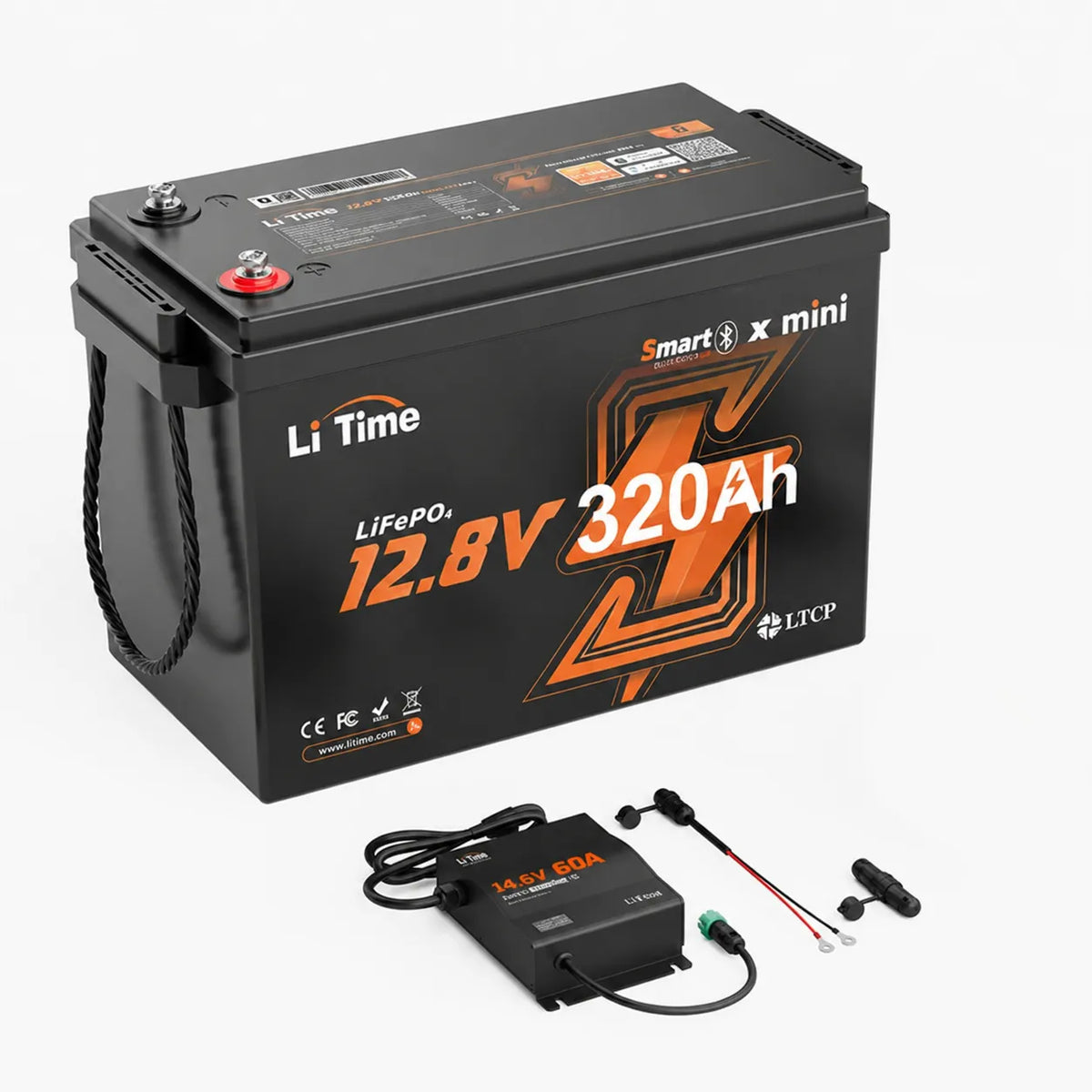 LiTime 12V 320Ah Mini Bluetooth Lithium Battery for RV, Off-Grid and Marine