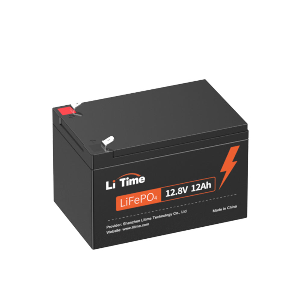 LiTime 12V 12Ah LiFePO4 lithium battery for compact winter power backup