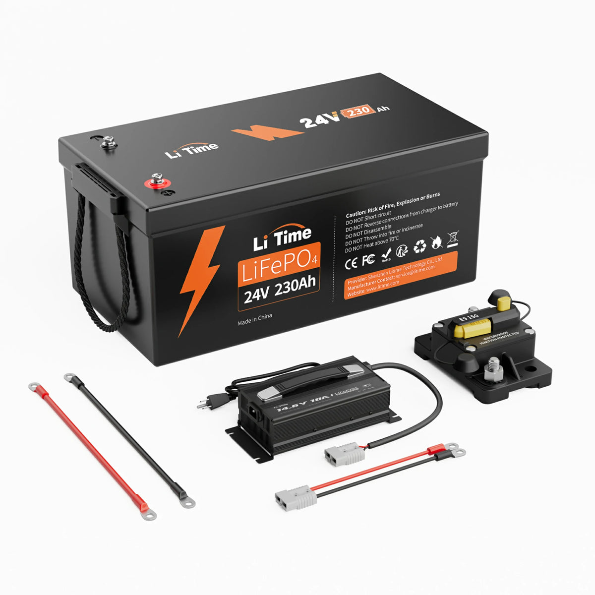 LiTime 24V 230Ah Deep Cycle LiFePO4 Group 8D Battery for Truck