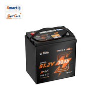 overview of litime 48v gc2 lithium golf cart battery feature with smart bluetooth 