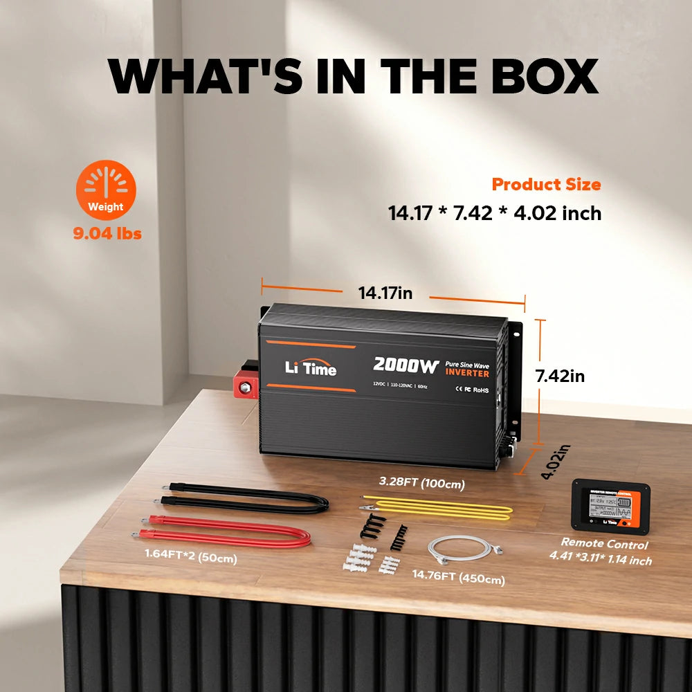 what's in the box of LiTime 2000W inverter