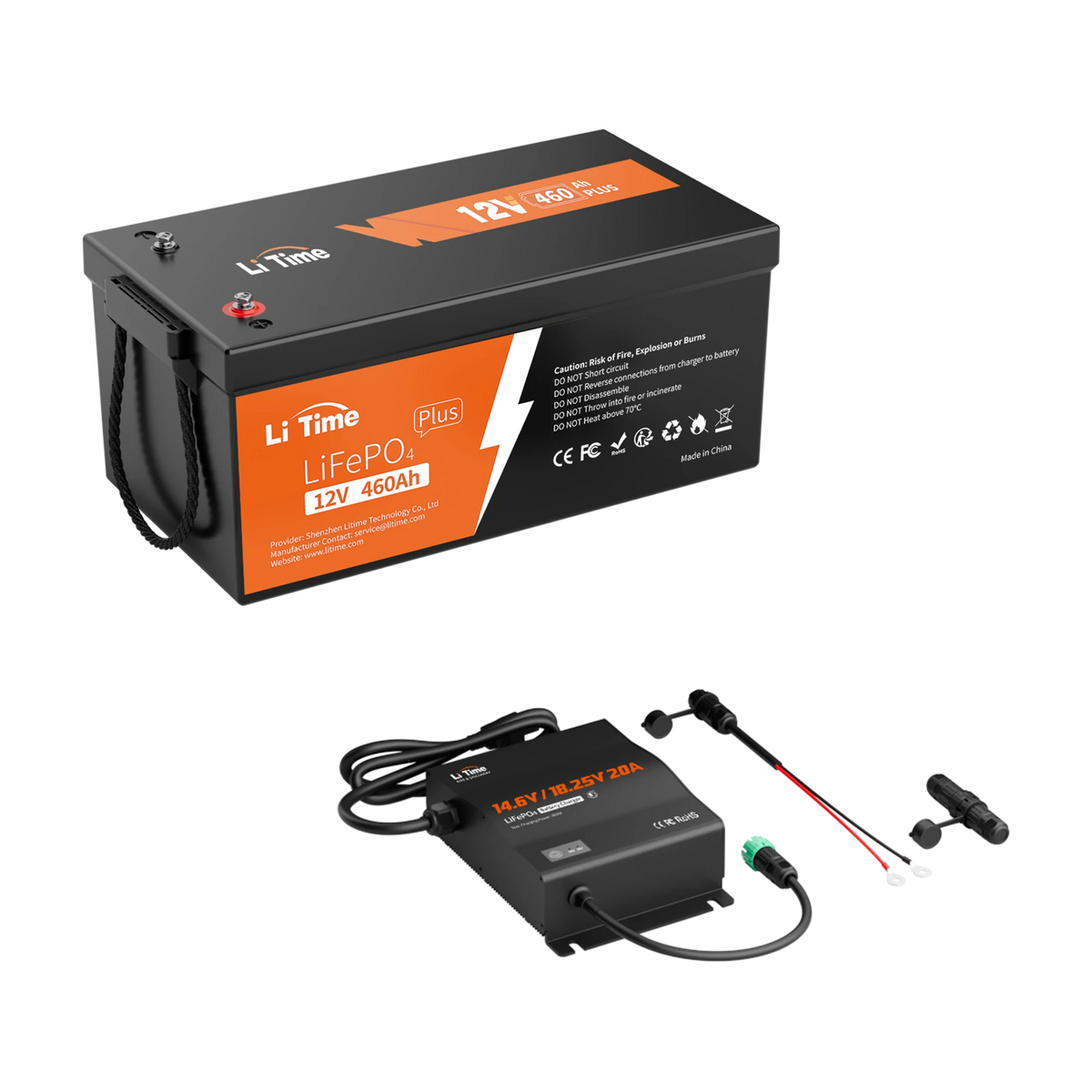 LiTime 12V 460Ah LiFePO4 Lithium Group 8D Battery for Truck