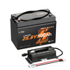 litime 24v 100ah group 31 rv battery​ with 29.2V 20A LiFePO4 charger