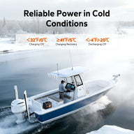 litime 24v 100ah group 31 lithium marine battery is suit for cold conditions