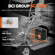 36 volt golf cart batteries with BCI group GC2 size