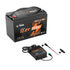 LiTime 12.8V 165Ah Group 31 lithium battery kit with charger and connection cables/accessories