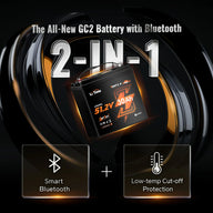 smart bluetooth and low tempe cut off protection feature of litime 48v 30ah gc2 lithium golf cart battery