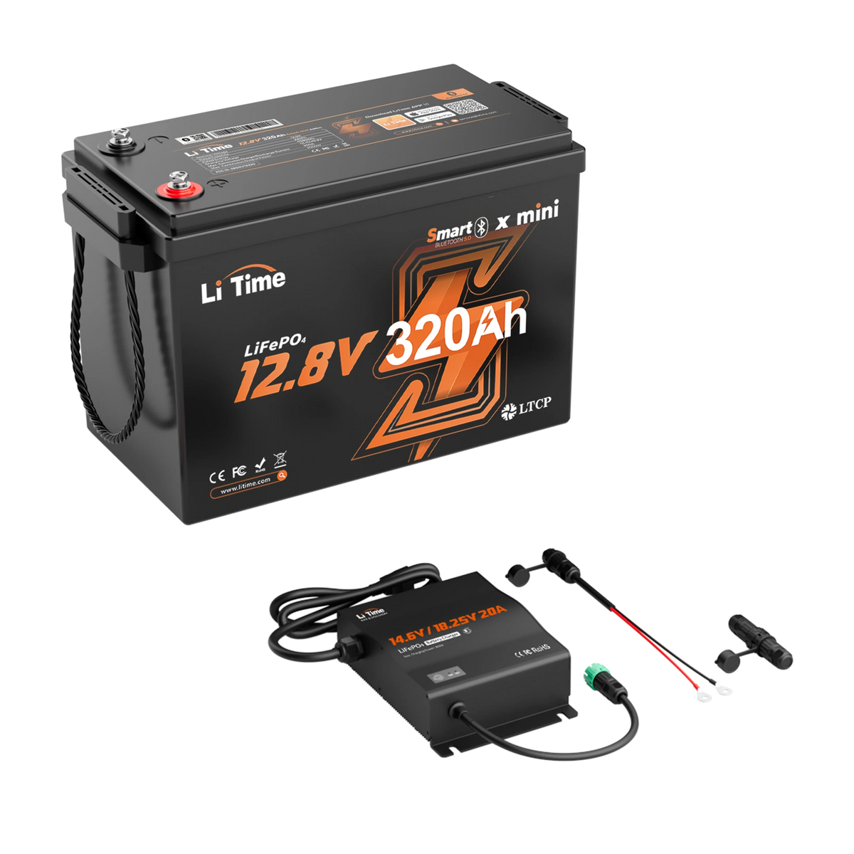 LiTime 12V Marine Power Solution for 0-2400W Electric Outboards and Trolling Motor