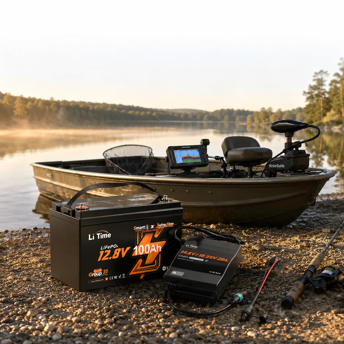 Kayak and small boat battery kit