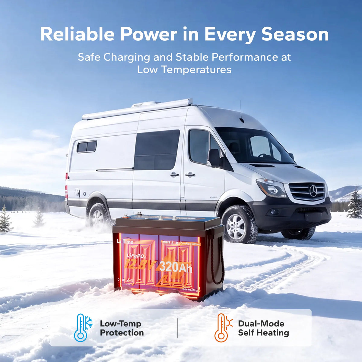 LiTime 12V 320Ah CAN & RS485 ComFlex Smart LiFePO4 Battery | Victron, RV-C & NMEA 2000 Integration