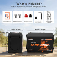 LiTime 12V 320Ah CAN & RS485 ComFlex Smart LiFePO4 Battery | Victron, RV-C & NMEA 2000 Integration