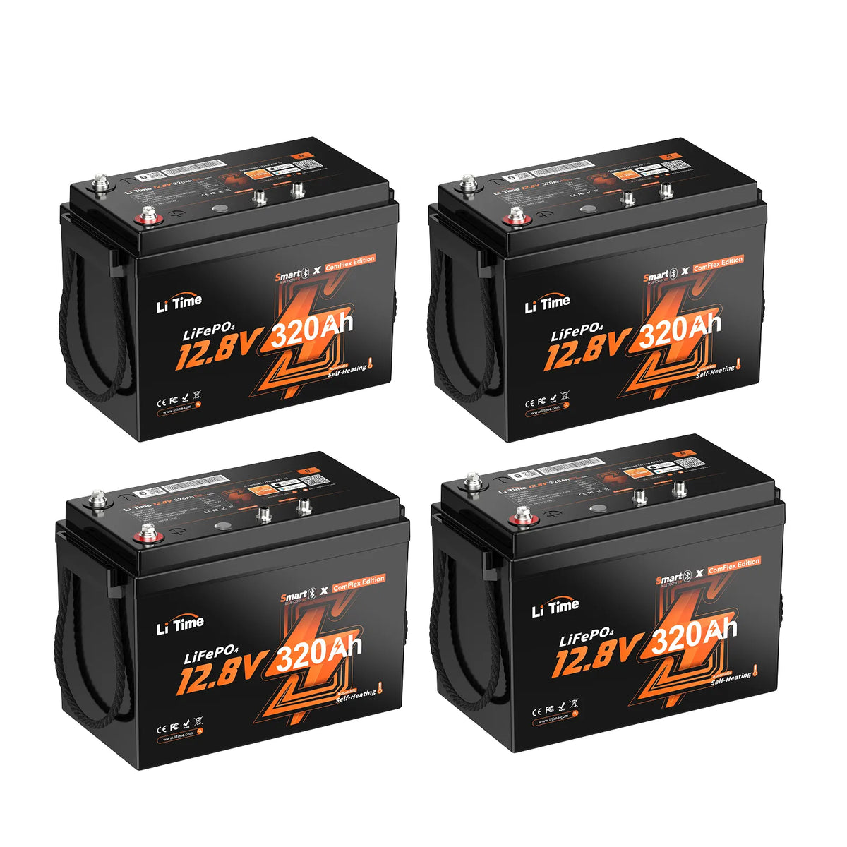 LiTime 12V 320Ah CAN & RS485 ComFlex Smart LiFePO4 Battery | Victron, RV-C & NMEA 2000 Integration