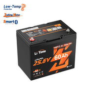 LiTime 24V 60Ah Group 24 LiFePO4 Trolling Motor Battery with Bluetooth