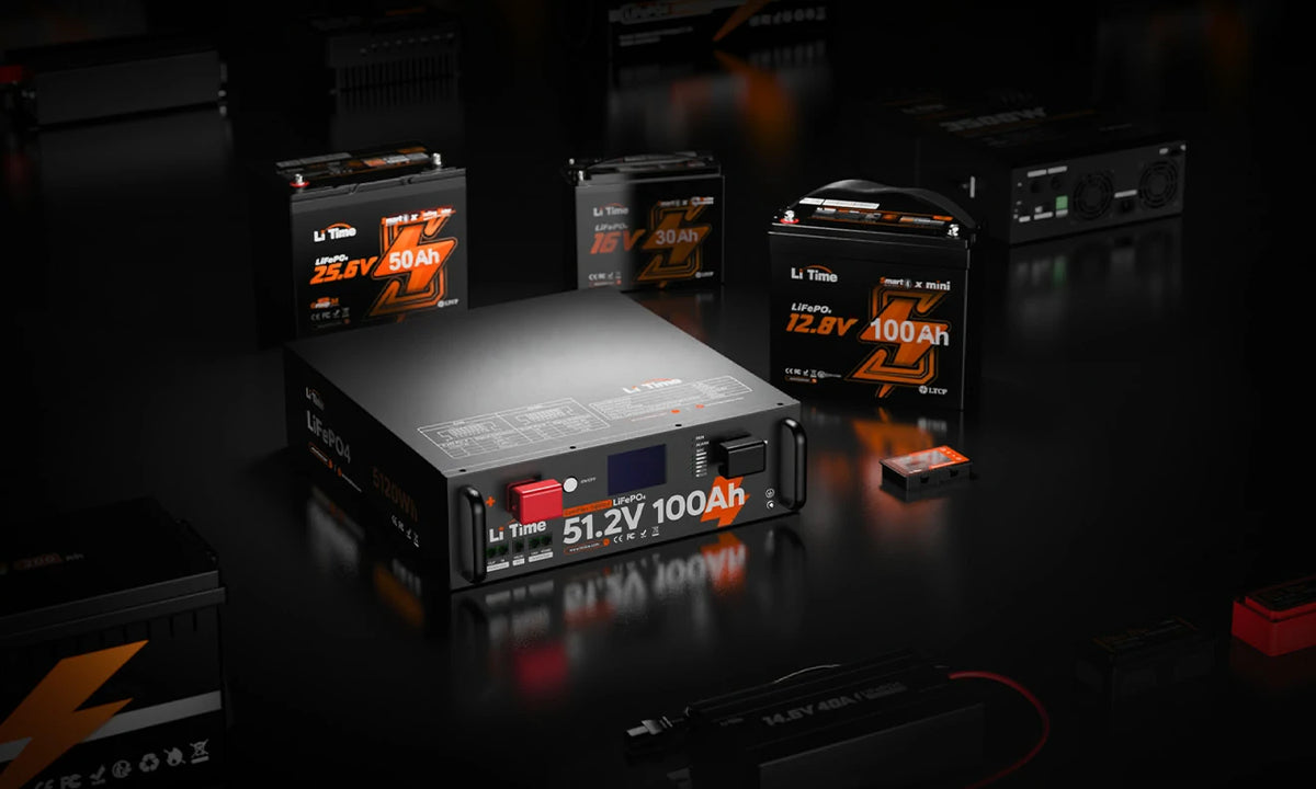 LiTime LiFePO4 batteries and off-grid power products collection