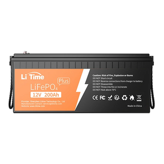 the front view of litime 12v 200ah plus lifepo4 lithium battery