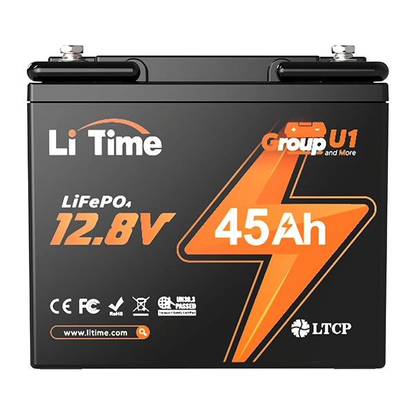 Li Time 12V 45Ah group u1 LiFePO4 battery for wheelchair