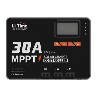 litime 30a mppt solar charge controller for 12V/24V batteries