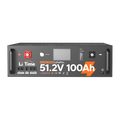 LiTime 48v (51.2V) 100Ah lifepo4 comflex edition sever rack lithium battery 