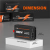dimension information of litime pure sine wave inverter 1000w