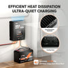 dual cooling of litime 100a mppt charge controller: cast aluminum heatsink & cooling fans with quiet mode