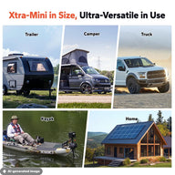 LiTime 12V 100Ah Xtra-Mini Bluetooth Small LiFePO4 Deep Cycle Battery for RV, Marine