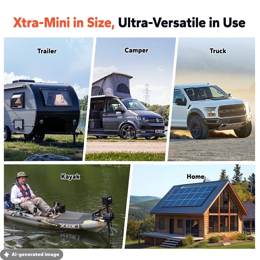 LiTime 12V 100Ah Xtra-Mini Bluetooth Small LiFePO4 Deep Cycle Battery for RV, Marine