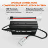 M8 terminals and anderson connectors of litime 12v 10ah lifepo4 battery charger