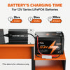 charging time of litime 12v (14.6v) 10a lifepo4 battery charger