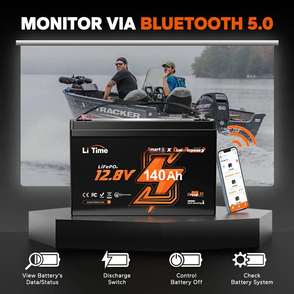 litime bluetooth lithium dual purpose marine batteries