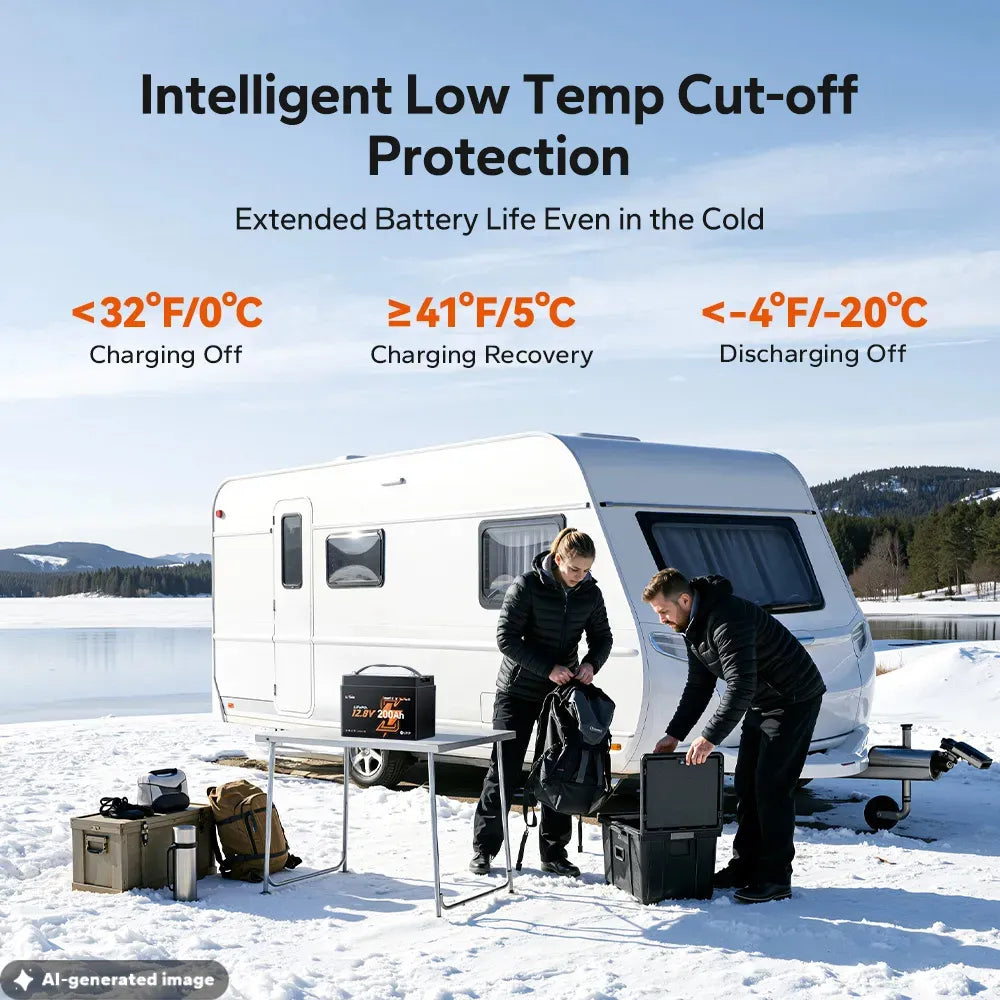 litime 12v 200ah truck battery group 31 designed low temp cut-off protection
