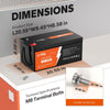 dimensions of 12v 300ah lithium battery 