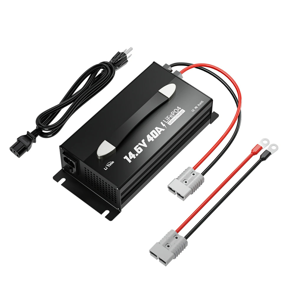 LiTime 12V 40A lithium battery charger for LiFePO4 power setup