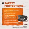 Litime 12V 40A LiFePO4 charger with 6 safety protections: temp, short circuit and more