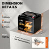 dimensions and weight of LiTime 12v 50ah trolling motor lithium ion bluetooth battery