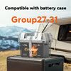 LiTime 12V 100Ah Group 27 lithium battery compatible with group 27-31 battery boxes
